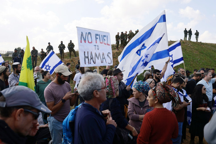 Israeli Demonstration At Kerem Shalom Border