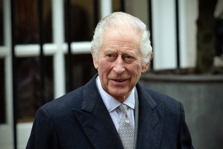 King Charles III departs The London Clinic on January 29, 2024.
