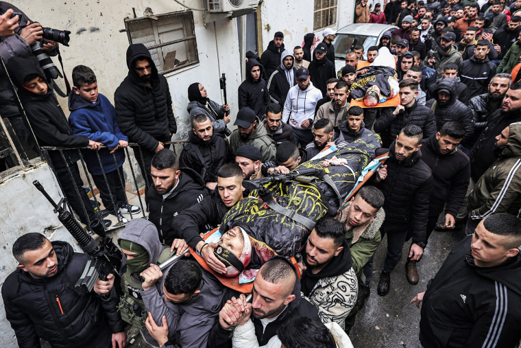 Israeli forces shot dead three Palestinians at the hospital early on January 30, the Palestinian health ministry said, while the army said the three belonged to a Hamas "terrorist cell". The operation is the first such deadly incursion in years. 