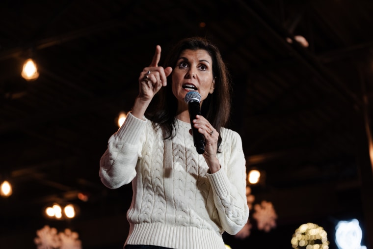 Presidential Candidate Nikki Haley Campaigns In New Hampshire