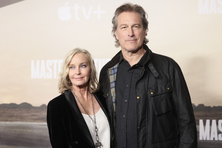 Bo Derek and John Corbett at the "Masters of the Air" on Jan. 10, 2024 in Los Angeles.