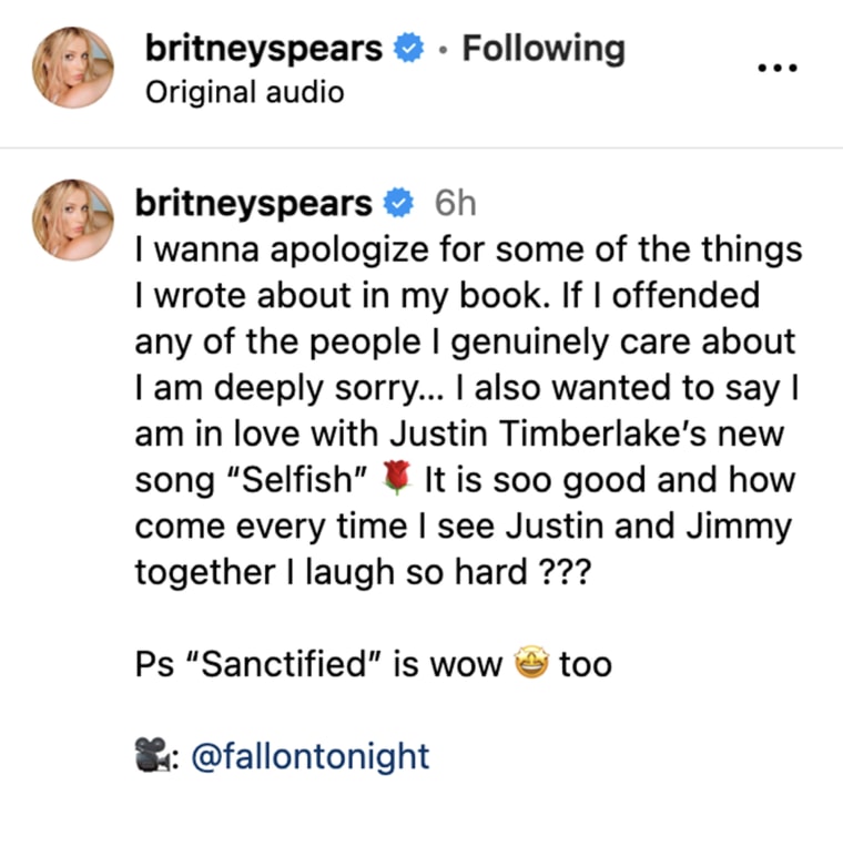Britney Spears Reacts to Justin Timberlake's New Song 'Selfish'