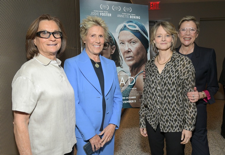 Bonnie Stoll, Diana Nyad, Jodie Foster, and Annette Bening 