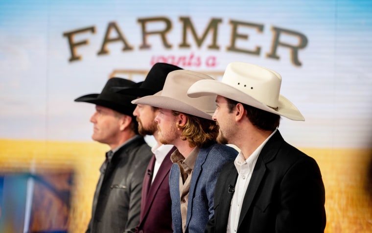 Ty Ferrell, Mitchell Kolinsky, Brandon Rogers, Nathan Smothers from "Farmer Wants a Wife."