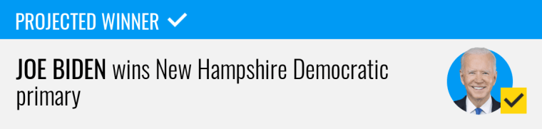 Joe Biden wins New Hampshire Democratic primary
