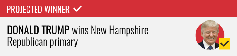 Donald Trump wins New Hampshire Republican primary