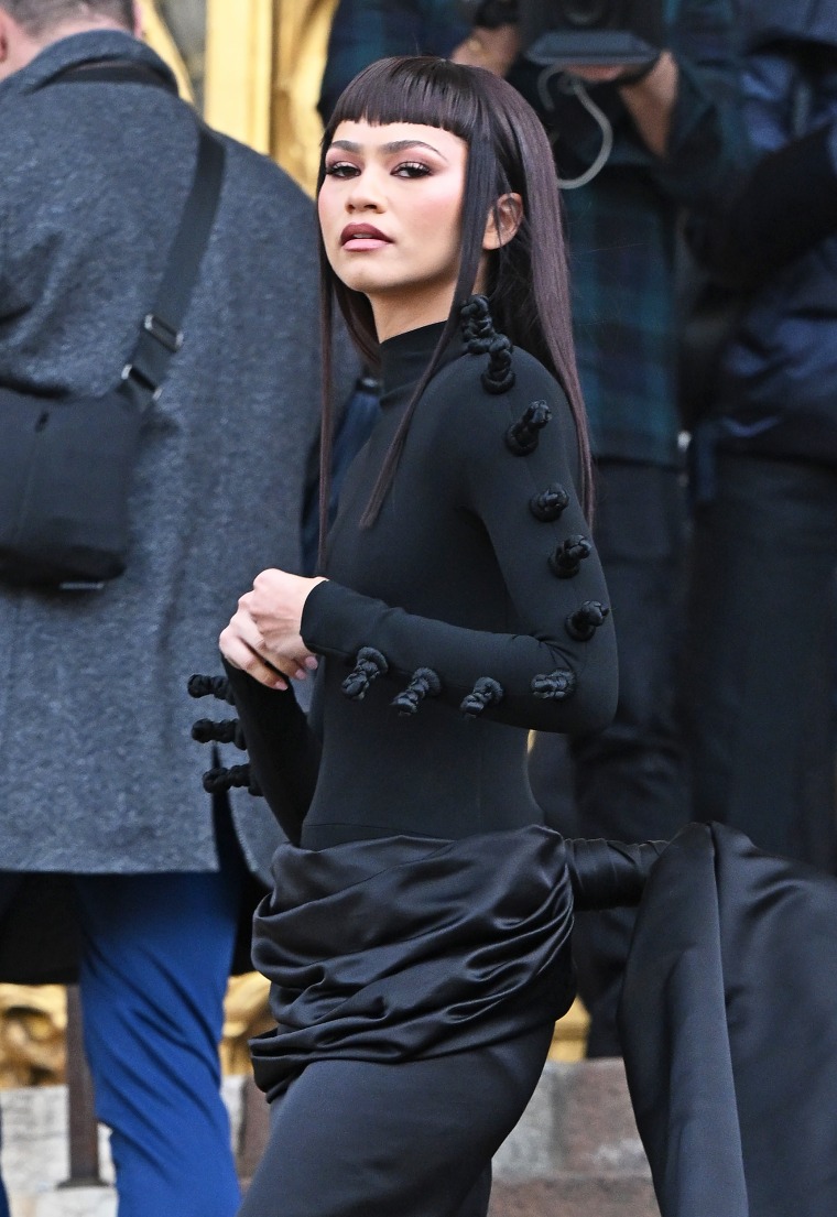 Zendaya Debuts Sleek Micro Bangs During Paris Fashion Week