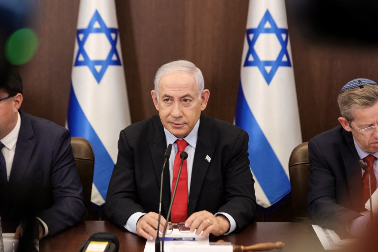 Israeli Prime Minister Benjamin Netanyahu at his office in Jerusalem on Sept. 27, 2023. 