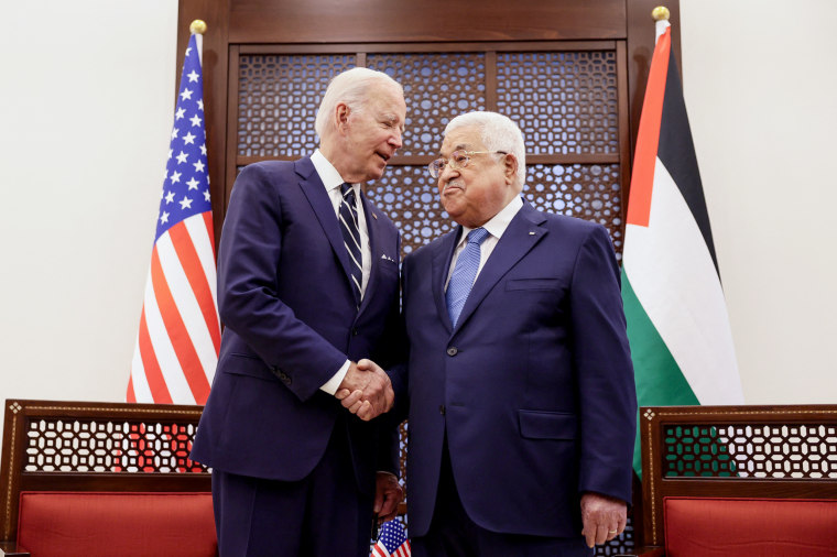 U.S. President Biden meets Palestinian President Abbas in the West Bank