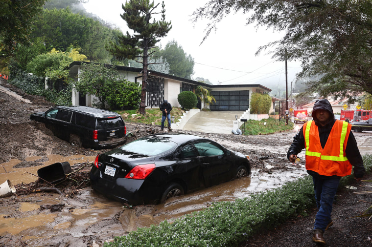 weather california beverly hills mudslide mud slide property damage