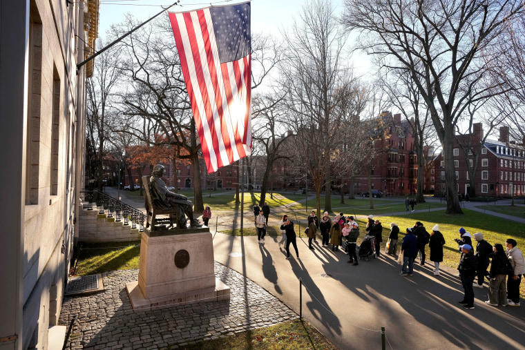hardvard university campus usa american flag ivy league