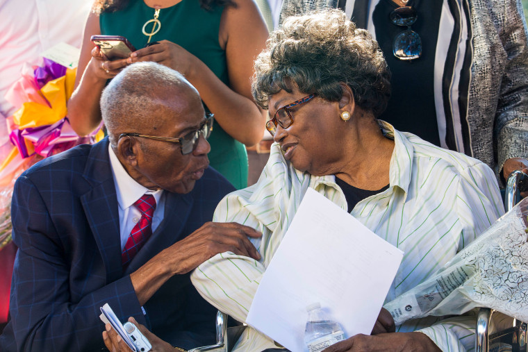 Claudette Colvin speaks with her  civil-rights era attorney Fred Gray 