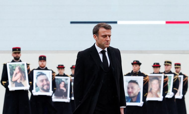 Macron France Hamas Victim Vigil