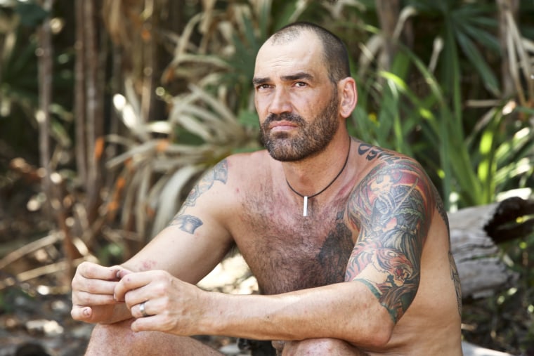 Former NBA player and 'Survivor' contestant Scot Pollard waits in ...