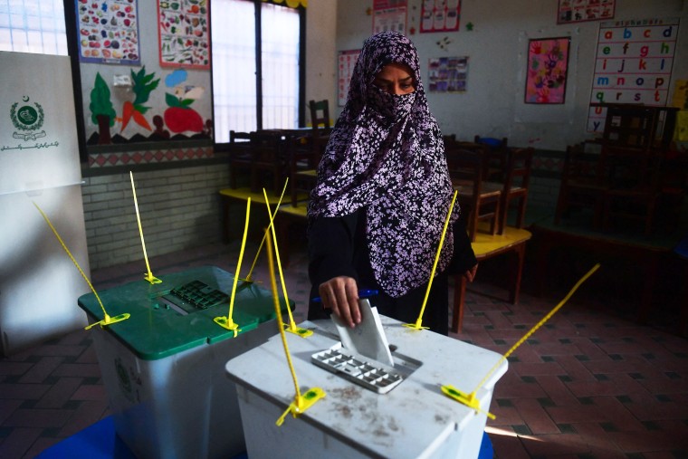 Millions of Pakistanis began voting on February 8 in an election marred by allegations of poll rigging, with the country's most popular politician in jail and a military-favoured candidate tipped to win. 