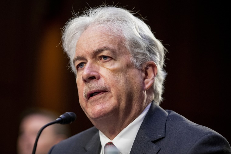 C.I.A. Director William Burns speaks during a Senate Intelligence Committee hearing in Capitol Hill on March 8, 2023.