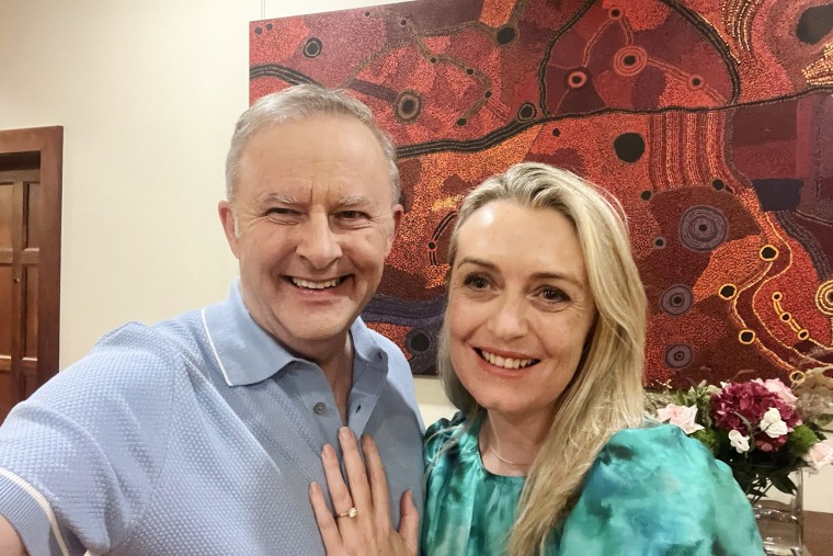 Australia's Prime Minister Anthony Albanese took time off from running the country on Wednesday to celebrate Valentines Day by proposing to his partner, Jodie Haydon.
