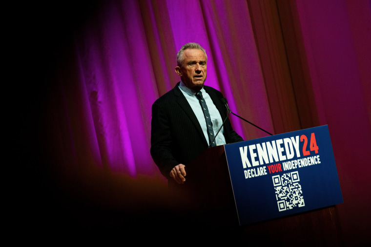Robert F. Kennedy Jr. speaks during a voter rally