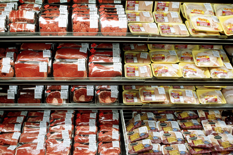 Meat in grocery store