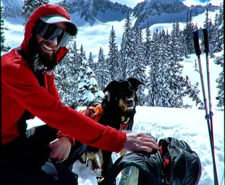 Missing dog captured on trail camera 11 months after avalanche separated him from owner.