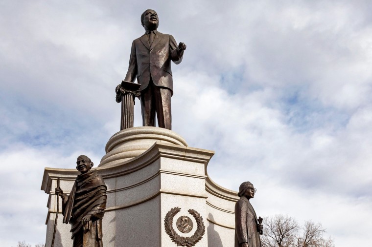 Denver, Colorado, The Martin Luther King Jr. memorial in City Park, which also includes statues of Rosa Parks, Mahatma Gandhi, and (not pictured)