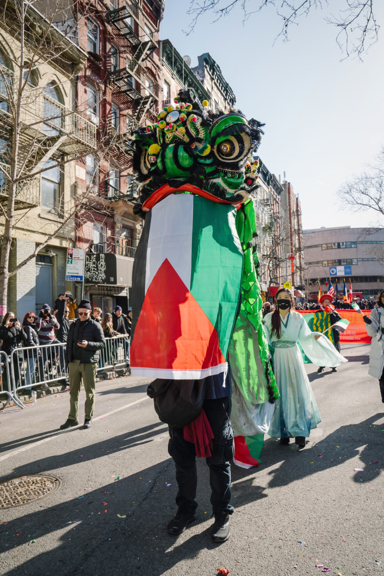 Activist group Asians 4 Palestine NYC joins the Chinatown Lunar New Year Parade