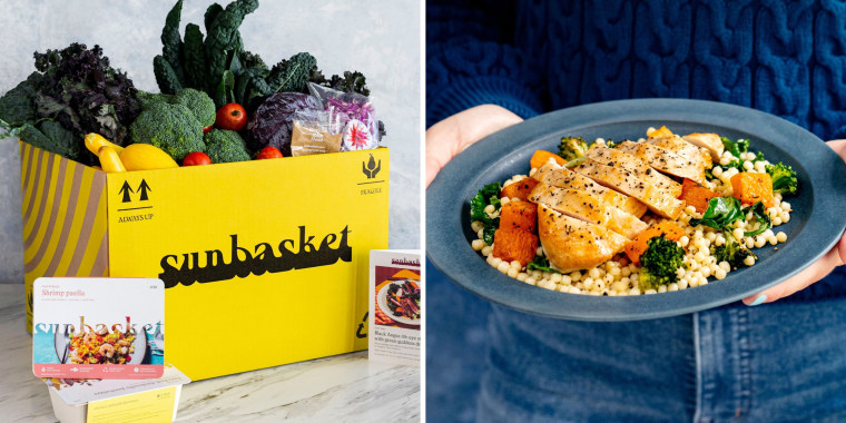 You can subscribe to Sunbasket to get fresh meals or a la carte groceries like meat, seafood and pre-packaged snacks delivered to your door.