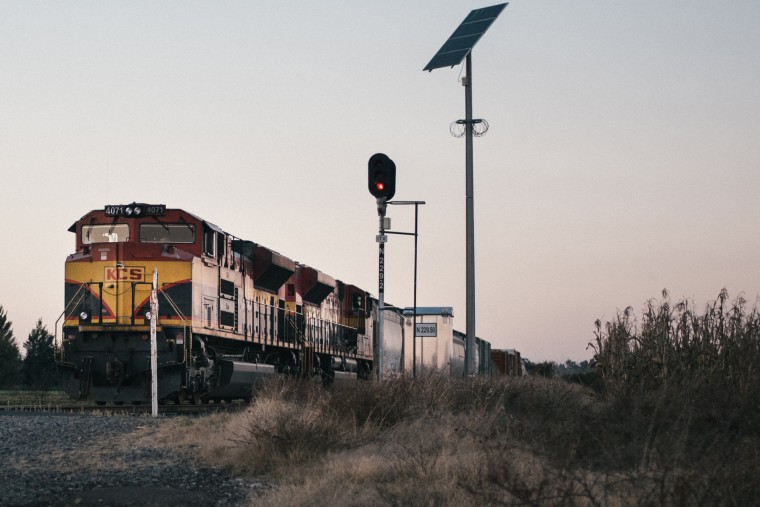 A freight train near the town of Maravatio