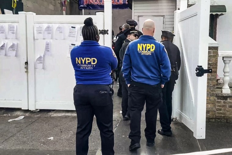 As many as 47 migrants were sleeping in shifts in a basement in Queens, according to city officials who discovered the situation after someone reported that e-bikes were being charged there. NBC New York’s Melissa Colorado reports.