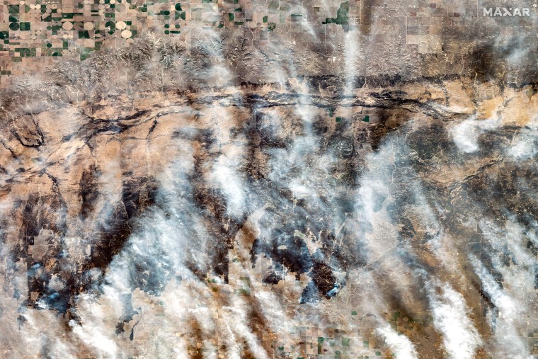 wildfire texas aerial