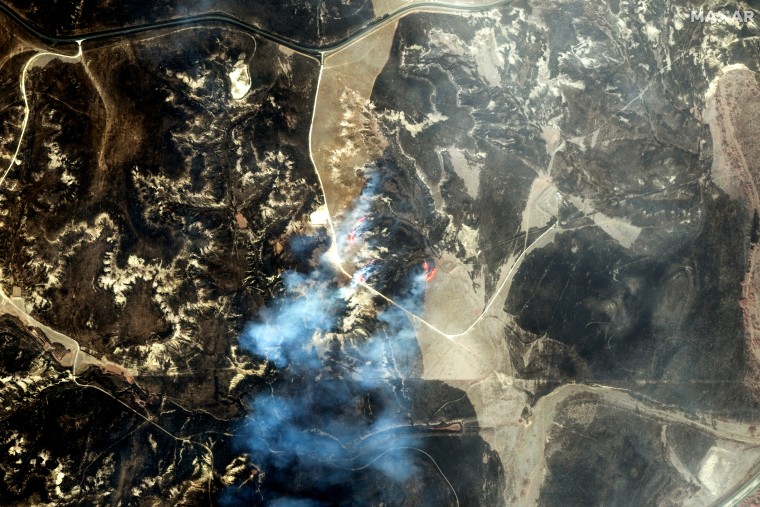wildfire texas aerial