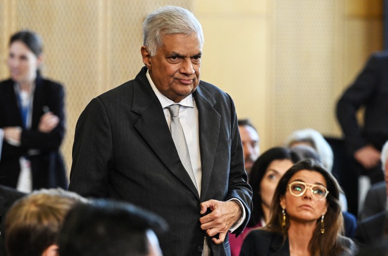 The President of Sri Lanka Ranil Wickremesinghe