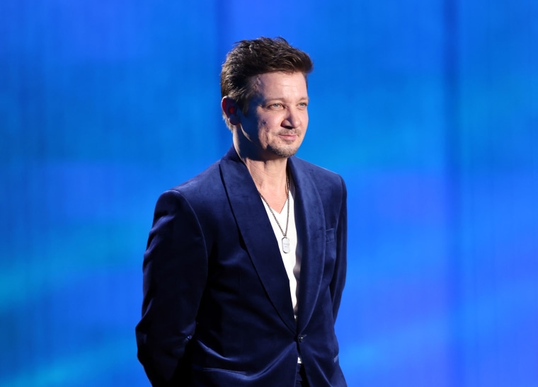 Jeremy Renner speaks onstage during the 2024 People's Choice Awards held at Barker Hangar on February 18, 2024 in Santa Monica, California.