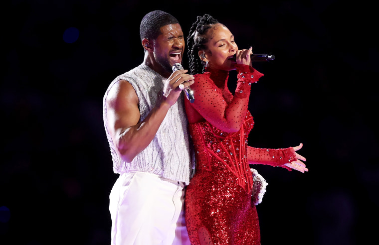 Usher and Alicia Keys perform