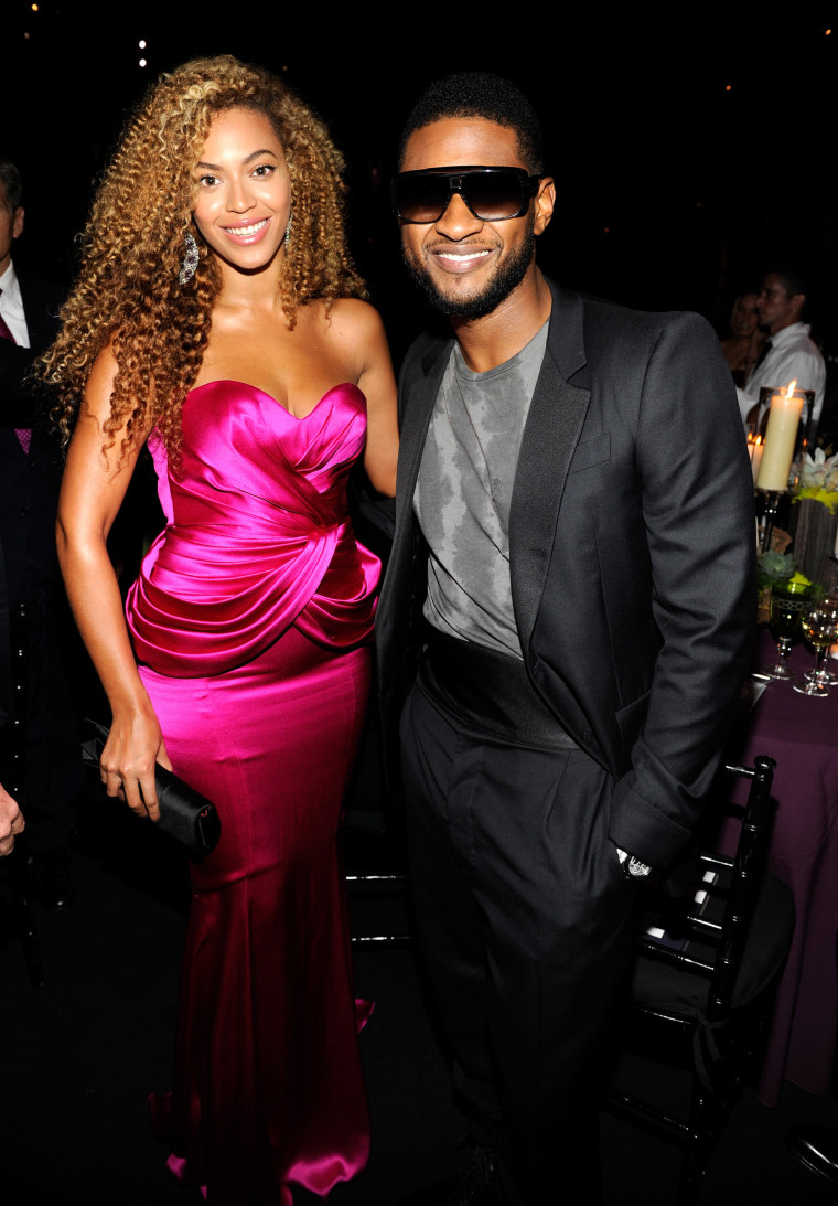 Beyonce and Usher at at Keep A Child Alive's 7th annual Black Ball at Hammerstein Ballroom on Sept. 30, 2010 in New York City.