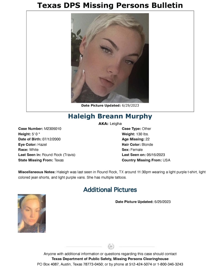 Haleigh Murphy Missing Poster
