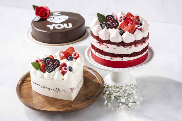 Paris Baguette’s limited-edition Valentine’s menu, including the Be Mine Strawberry Soft Cream Cake.