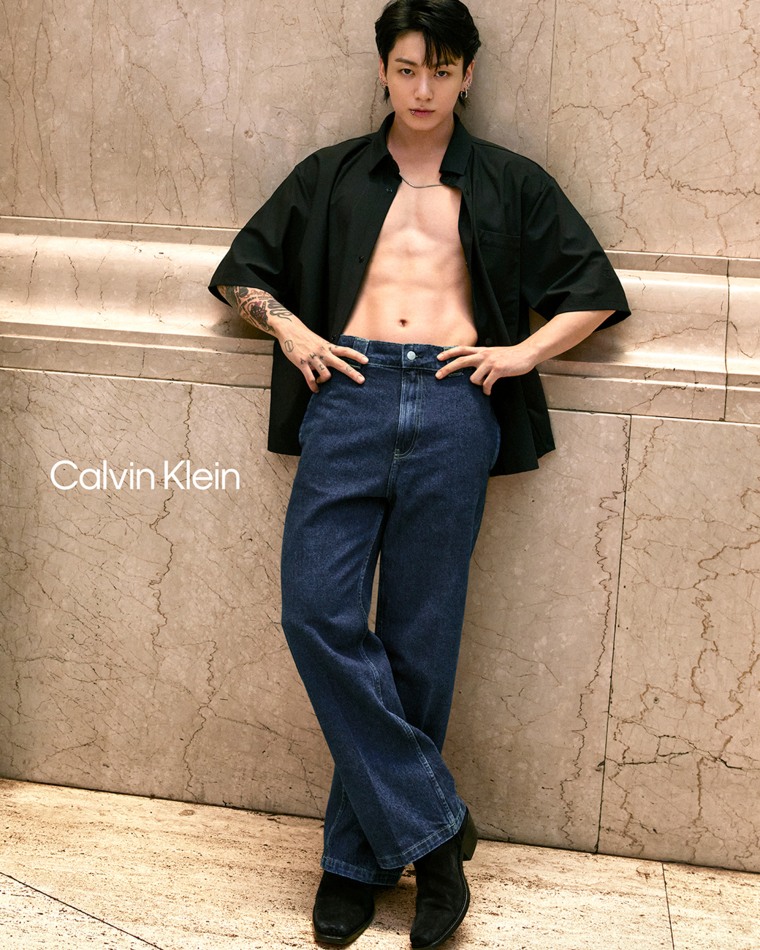 Jungkook in Calvin Klein campaign.