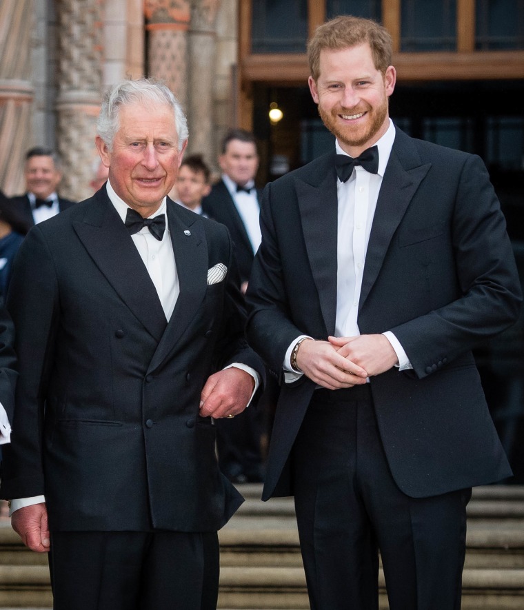 Prince Charles, Prince of Wales and Prince Harry