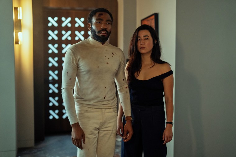 Donald Glover and Maya Erskine in "Mr. and Mrs. Smith."