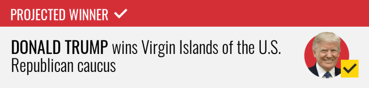 Donald Trump wins Virgin Islands of the U.S. Republican caucus
