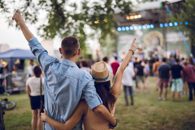 Couple at a music festival