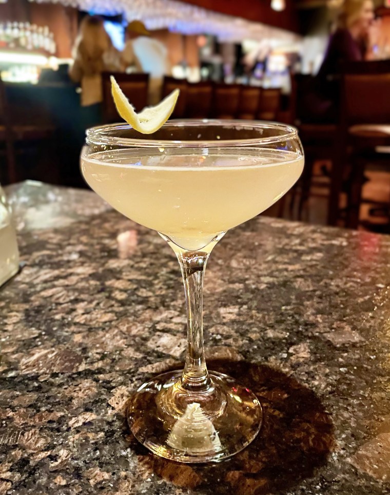 This chic French Blonde cocktail, from Texas Hill Country favorite Palmer’s Restaurant, was made with local, fresh pink grapefruit.