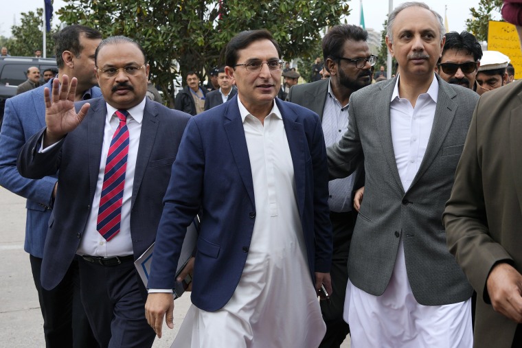 Pakistan's National Assembly swore in newly elected members on Thursday in a chaotic scene, as allies of jailed former Premier Khan protested what they claim was a rigged election.