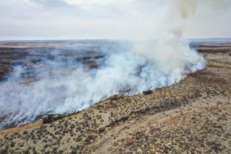 Smokehouse Creek Fire north of Canadian, Texas, on Feb. 28, 2024.