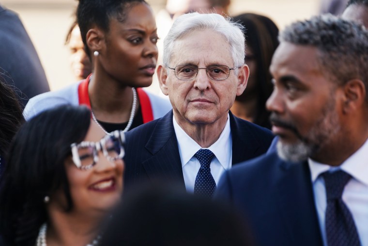 Attorney General Merrick Garland attends the 59th commemoration of the Bloody Sunday Selma bridge crossing