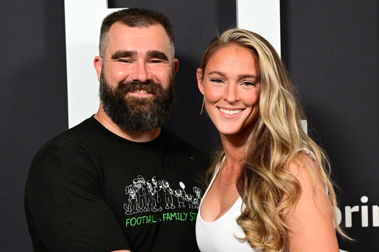 Kylie Kelce speaks on Jason Kelce's retirement, emotional speech