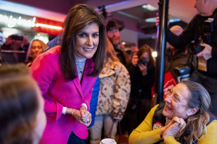 Nikki Haley greets supporters 
