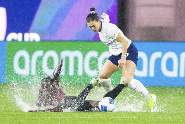 U.S. women's national soccer team reach Gold cup final in rain-soaked penalty win