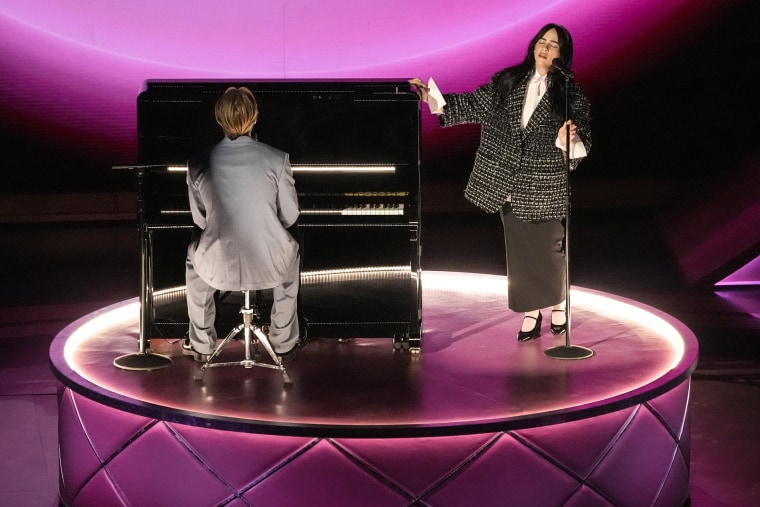 Image: Finneas, left, and Billie Eilish perform "What Was I Made For?